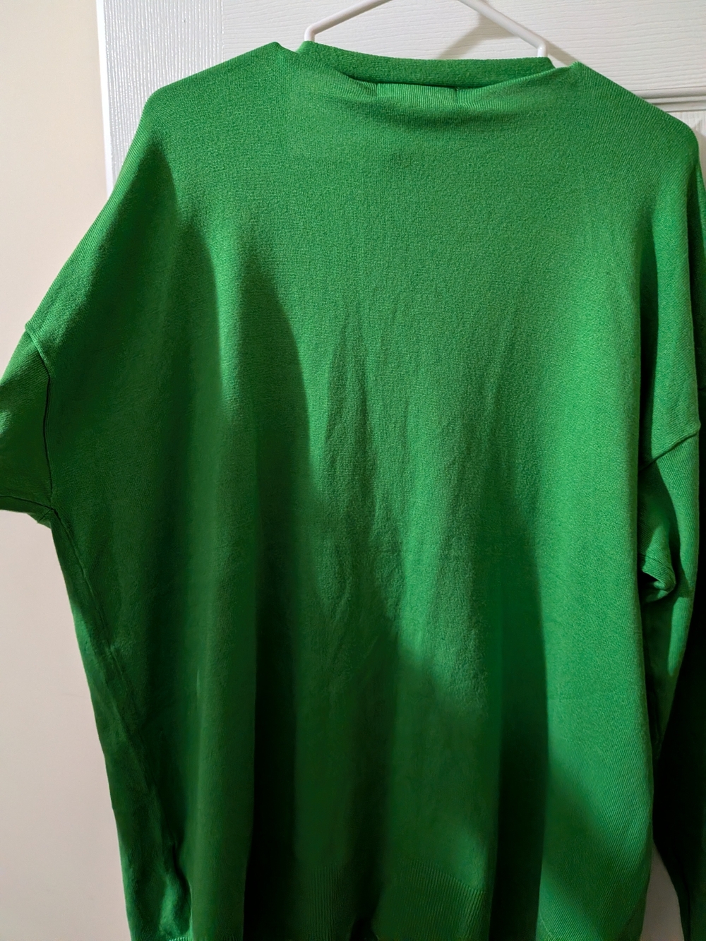 Vibrant Green V-Neck Button Cardigan Sweater - Picture 12 of 12